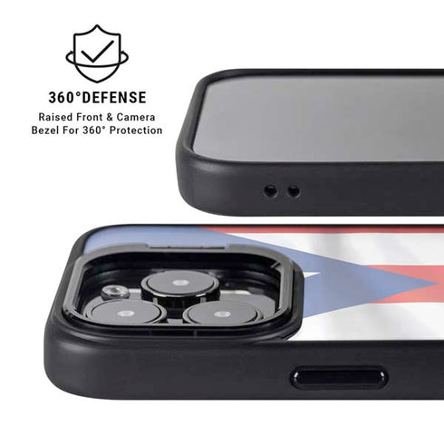 Puerto Rico Flag iPhone 14 Pro Kickstand Case